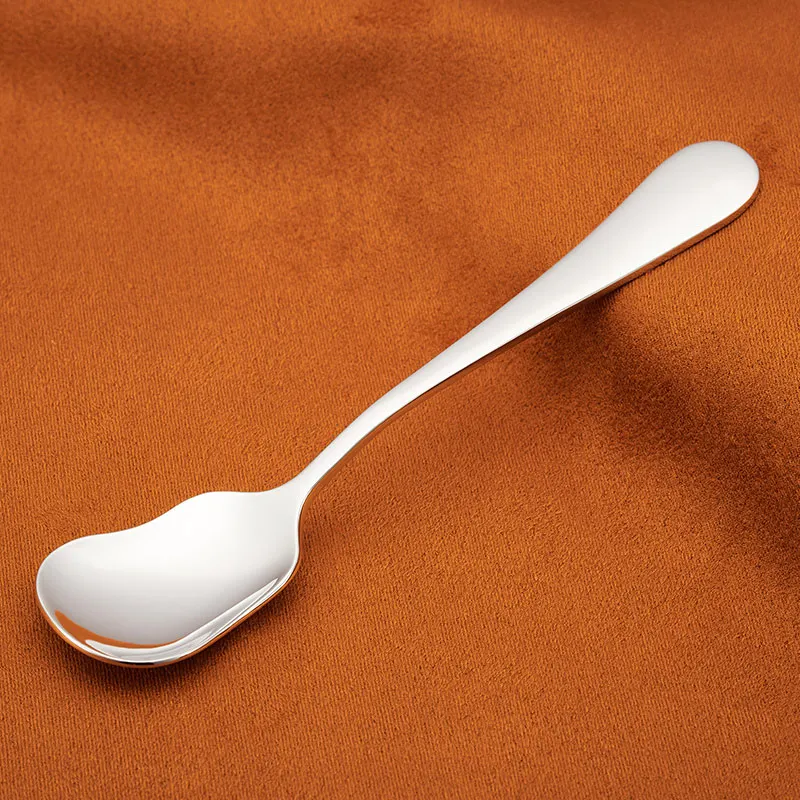 

S999 handmade sterling silver dessert coffee spoon ice cream picnic teaspoon kitchen accessories