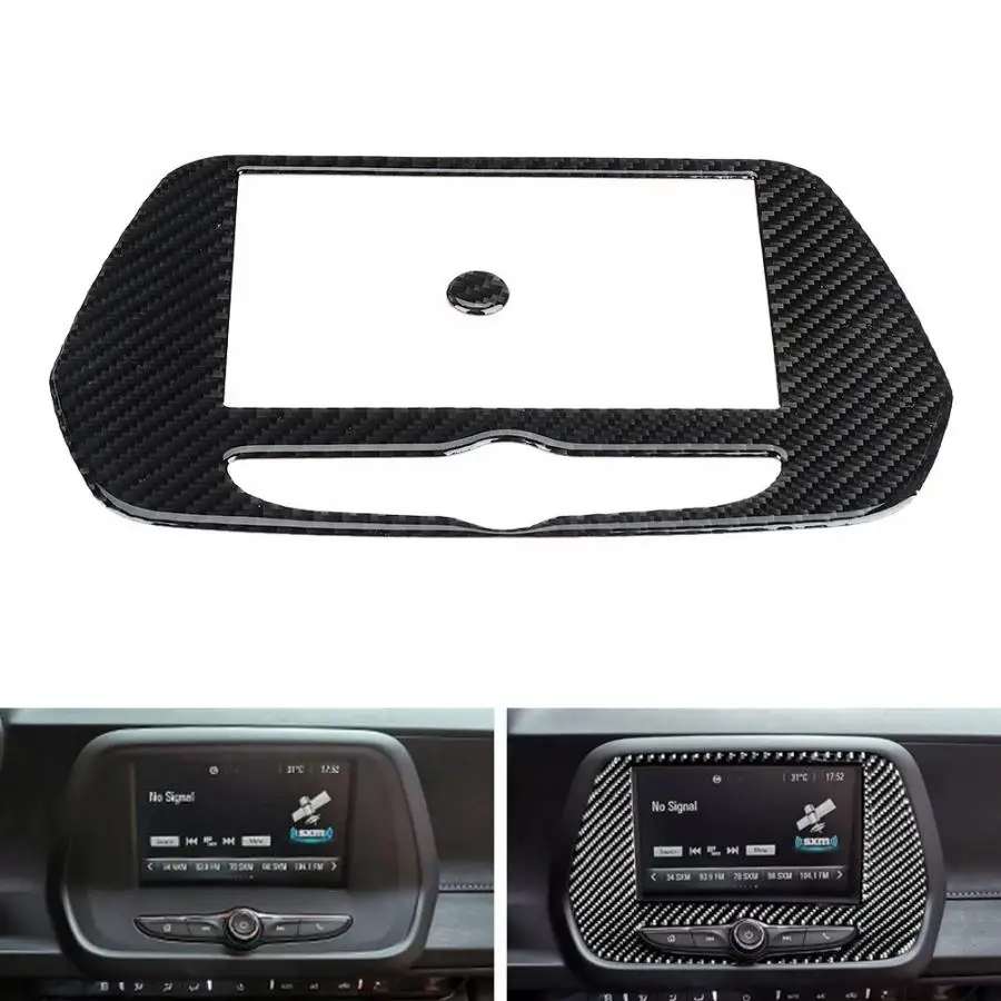 Автомобильный карбоновый gps-навигатор панель крышка Накладка наклейка подходит для Chevrolet Camaro автомобильные аксессуары интерьер