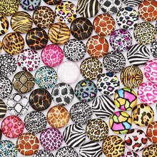 10-200 шт, 10 мм, 12 мм, 20 мм, 25 мм, 40 мм, круглые фотокабошоны из стекла с животным принтом, демонстрация, плоская задняя сторона