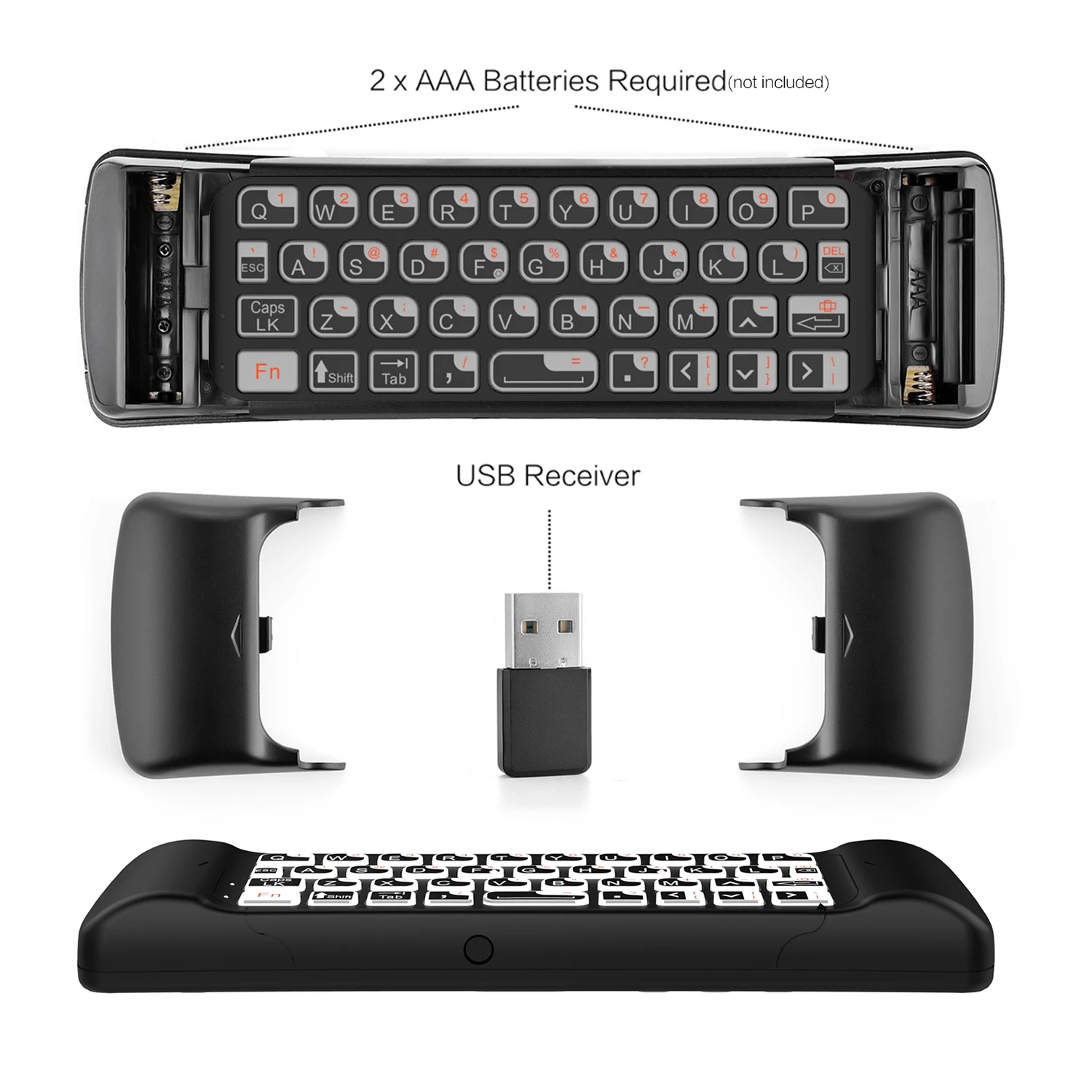 MINIX NEO A3 Backlit Version Wireless Air Mouse with Voice Input QWERTY Keyboard Six-Axis Gyroscope