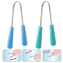 Легкий инструмент для чистки полости рта эффективная Гигиена Уход за полостью рта безопасный скребок из нержавеющей стали длинная ручка стоматологический домашний очиститель языка