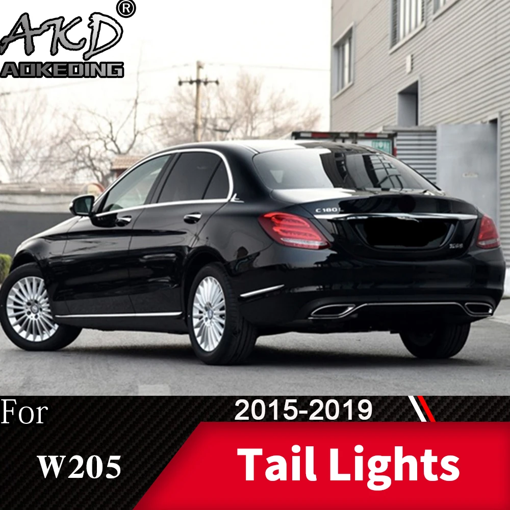 Задний фонарь для автомобиля Benz W205- C180 C200 C260 C300 светодиодный задний фонарь Противотуманные фары Дневные ходовые огни DRL автомобильные аксессуары