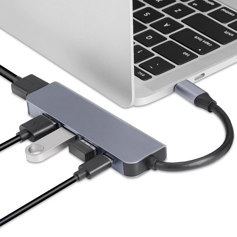 AAAJ-Typt-C type C концентратор USB C USB3.1 концентратор с HDMI 5 в 1 комбинированный концентратор с 2 USB3.0 портами SD TF кардридер USB адаптер