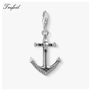 

Skull Anchor Pendant,Jewelry 925 Sterling Silver Vintage Ocean Gift For Women Men Boy Girls Fit Bracelet Necklace Bag 2020 New