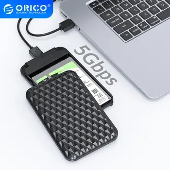 ORICO 2.5 Inch HDD Case SATA 3.0 to USB 3.0 5 Gbps 4TB HDD SSD Enclosure Support UASP HD External Hard Disk Box Black/White