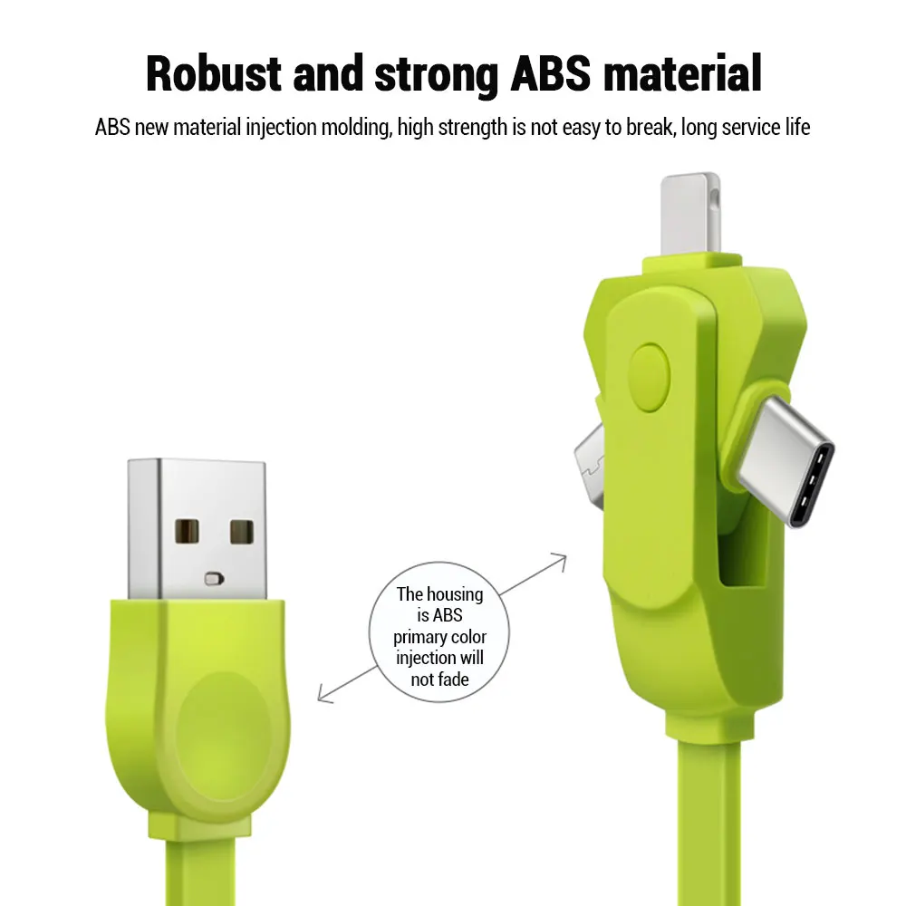 KISSCASE Универсальный 3 в 1 2.4A type-C кабель Micro USB кабели type-C кабель Micro USB телефон зарядное устройство кабели адаптер для samsung S10