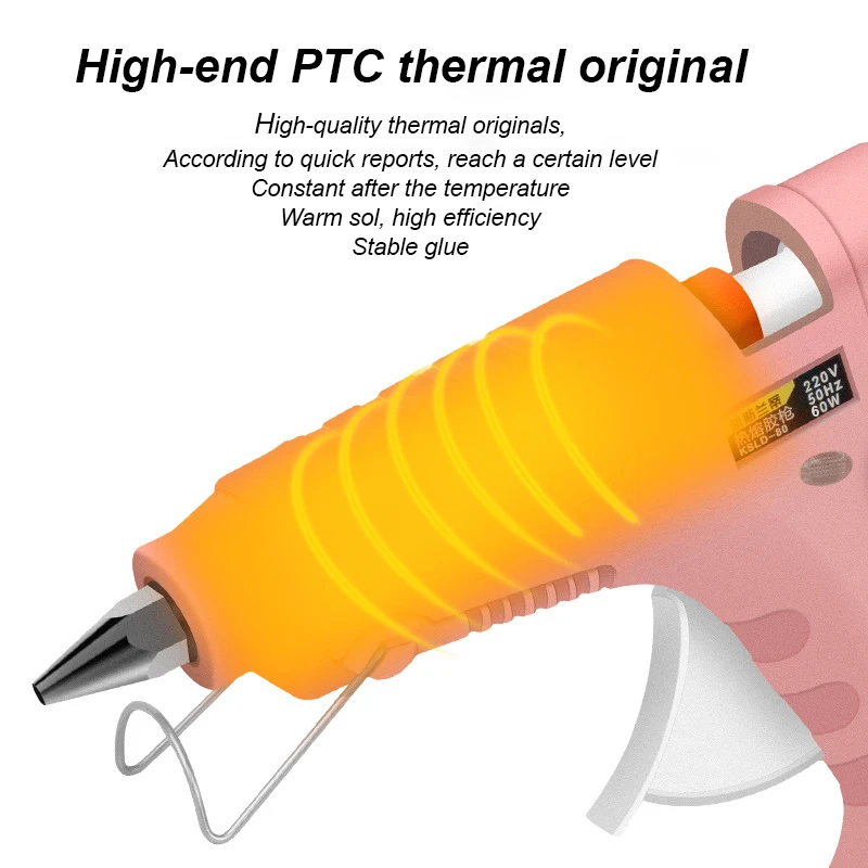 20W Hot Melt Glue Gun With 7mm Glue Sticks Mini Industrial Guns Heat Temperature Thermo Electric DIY Repair Tool Manual Glue Gun 4