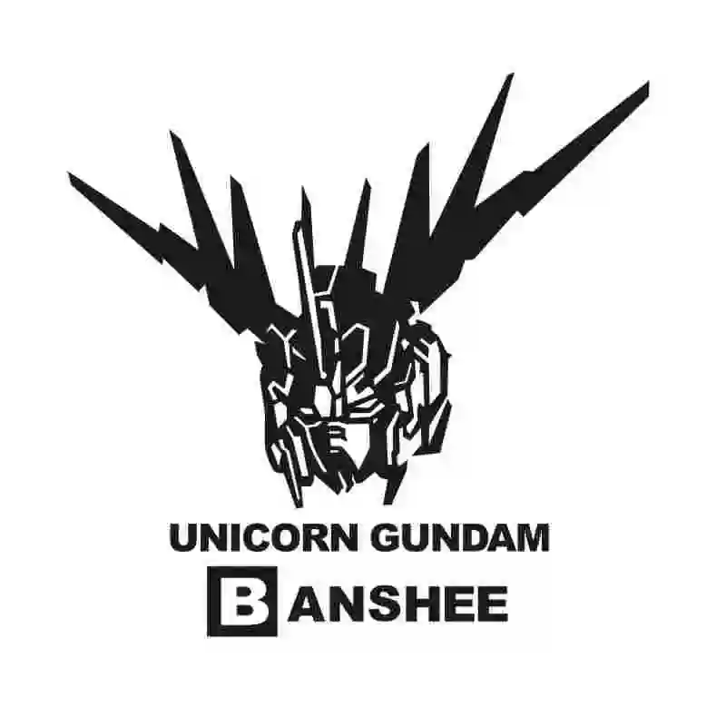 Pegatina GUNDAM Sticker Anime Cartoon Car Decal Sticker UNICORN BANSHEE Vinyl Wall Stickers  Decor Home Decoration