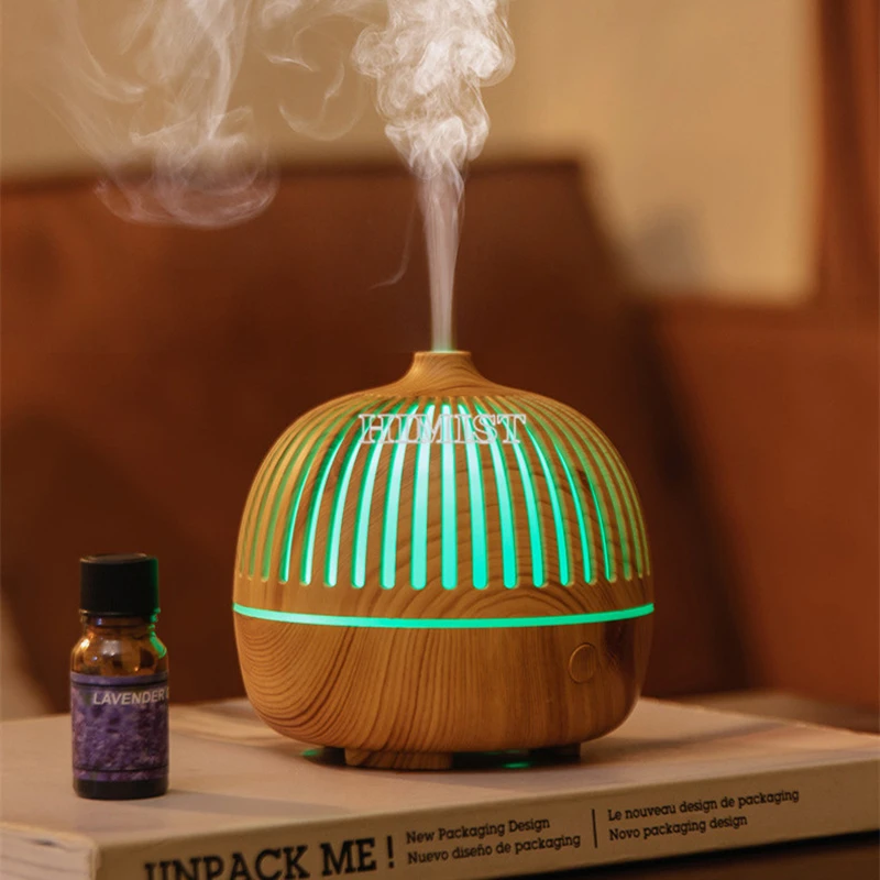 

180ml Wood Grain Essential Oil Diffuser Aromatherapy Sprayer Mute Air Humidifier Cool Mist Maker with 7 LED Lamp for Home Office