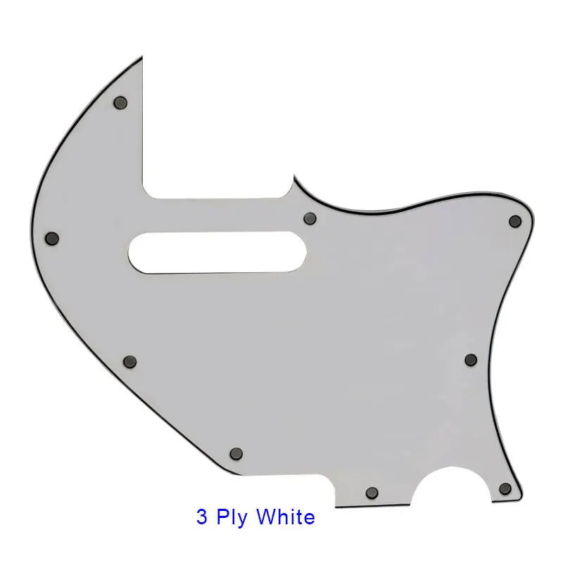 3 Ply white Pleroo гитарные части для 9 Винты для отверстий US Tele Merle Haggard f hole Thinline Guitar Pickguard - Цвет: 3 Ply white