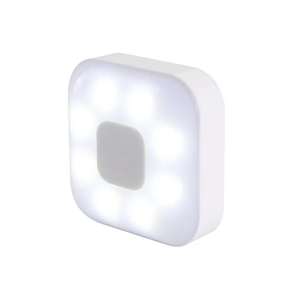 Белый Перезаряжаемая батарея ночник сенсорный сенсор свет Туалет свет яркость ночник умный светодиодный ночник беспроводной настенный светильник - Цвет: Белый