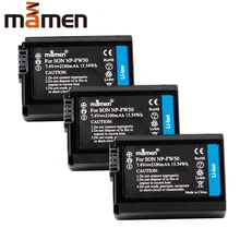 Mamen 3 шт. NP-FW50 NPFW50 NP FW50 Аккумулятор для цифровой камеры для sony A5000 A5100 A6000 A6100 1130 мАч аккумуляторные батареи