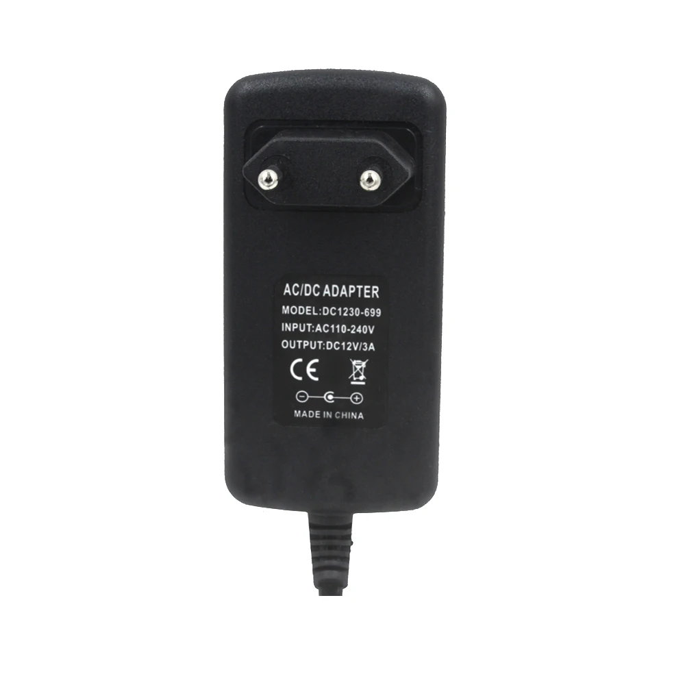 AC 100-240V к DC 12V 3A 36W адаптер питания для светоизлучающих диодных световых полос 5,5*2,1 мм