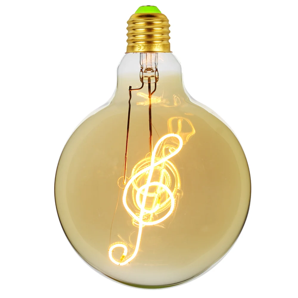 TIANFAN Edison ЛАМПЫ G125 Музыка Примечание лампа Светодиодная в форме шара глобуса