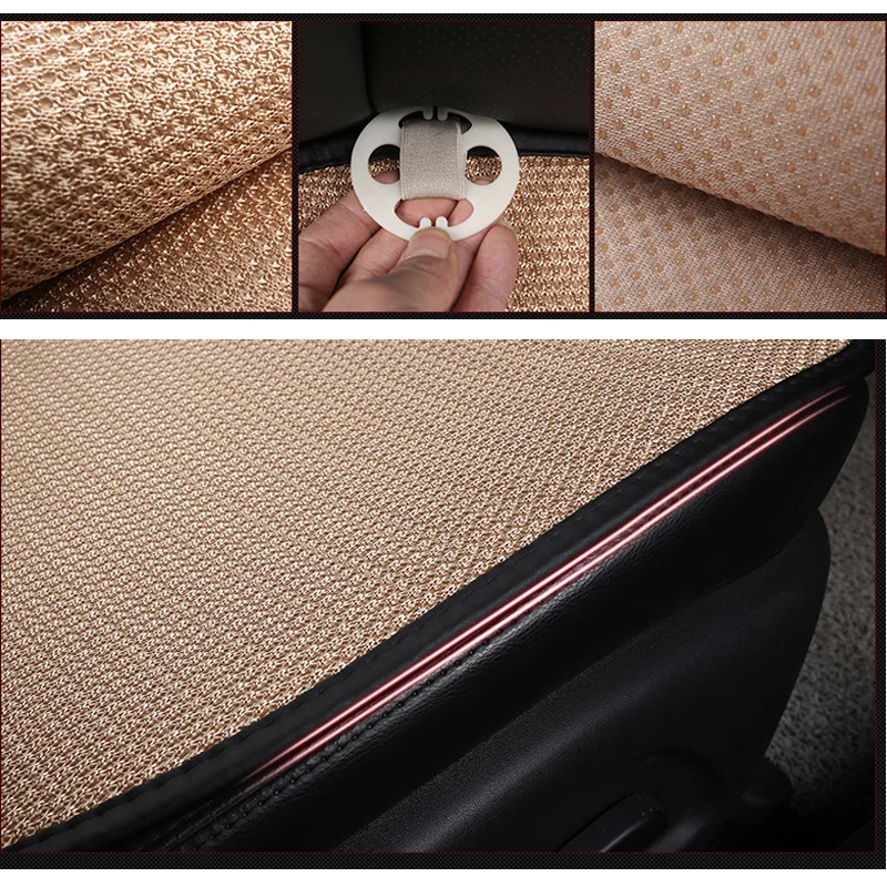 Car Seat Covers Summer Car Seat Cover Breathable Ice Silk Four Seasons Car Seat Cushion Protector Pad Front Pad for Most Cars