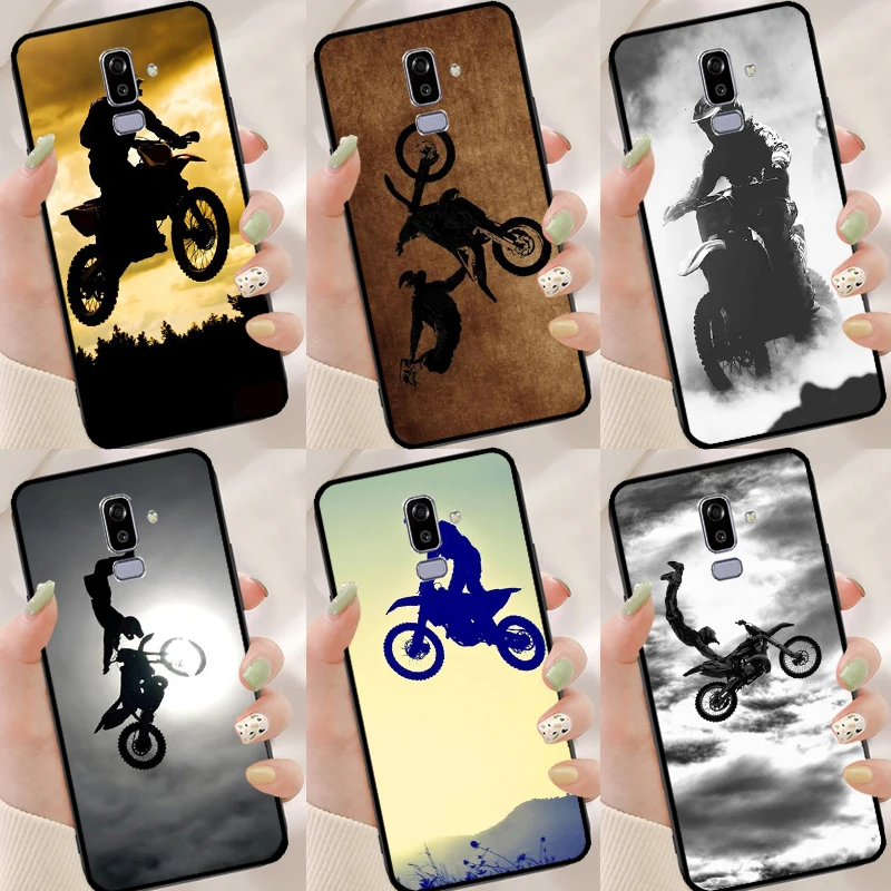 Custodia Morbida Per Motocross Sport Freestyle Per Samsung J4 J6 Plus A6 A8 J2 J8 A7 A9 2018 J1 J3 J7 J5 2016 A3 A5 2017