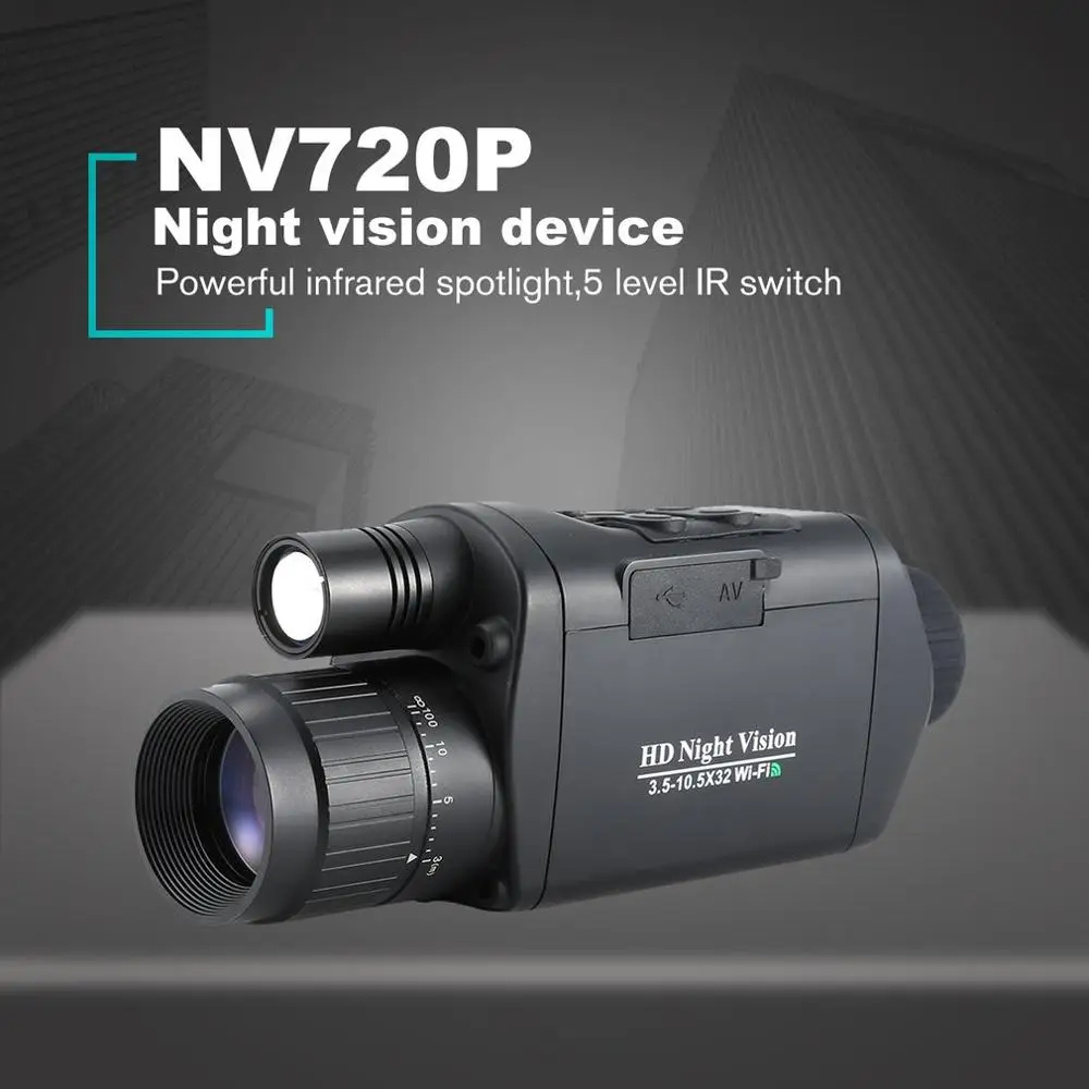 Outdoor Night Vision Monocular Telescope Hunting WiFi 3.5-10.5 x 32 HD Digital Infrared Monocular f