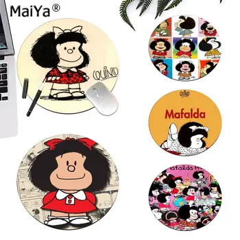 

MaiYa Arrivals Top Quality Mafalda Girl gamer play mats round gaming Mousepad Anti-Slip Laptop PC Mice Pad Mat gaming Mousepad