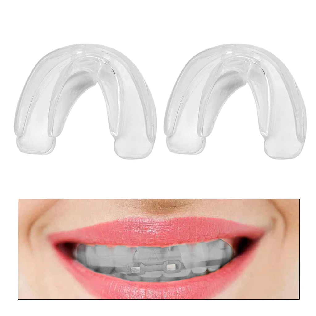 2Pcs  Retainer Braces, Adult Teeth Straightening Retainer  Appliance, Mouth Guard for Grinding Teeth