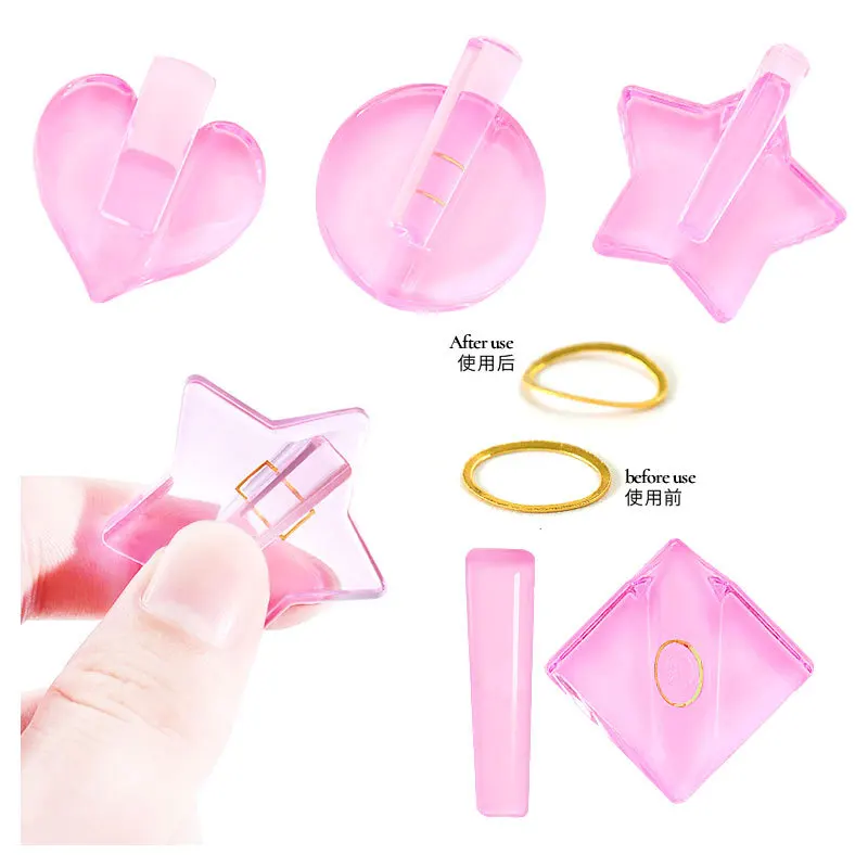 1Pc Nail Embossing Mould Star/Heart Shape Art Metal Rivet Embossed Frame Bend Curve Making Model DIY Manicure Tool | Красота и