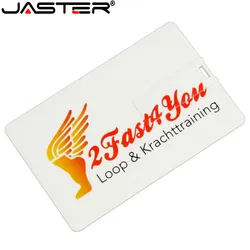 JASTER – clé Usb en plastique avec LOGO de client, support à mémoire de 4GB 8GB 16GB 32GB, lecteur Flash de carte de crédit, disque U 