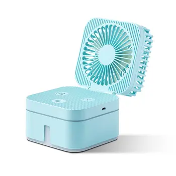 

Portable Mini Usb Rechargeable Humidifying Spray Fan Household Humidifying Fan For Small Desks And Household Fans