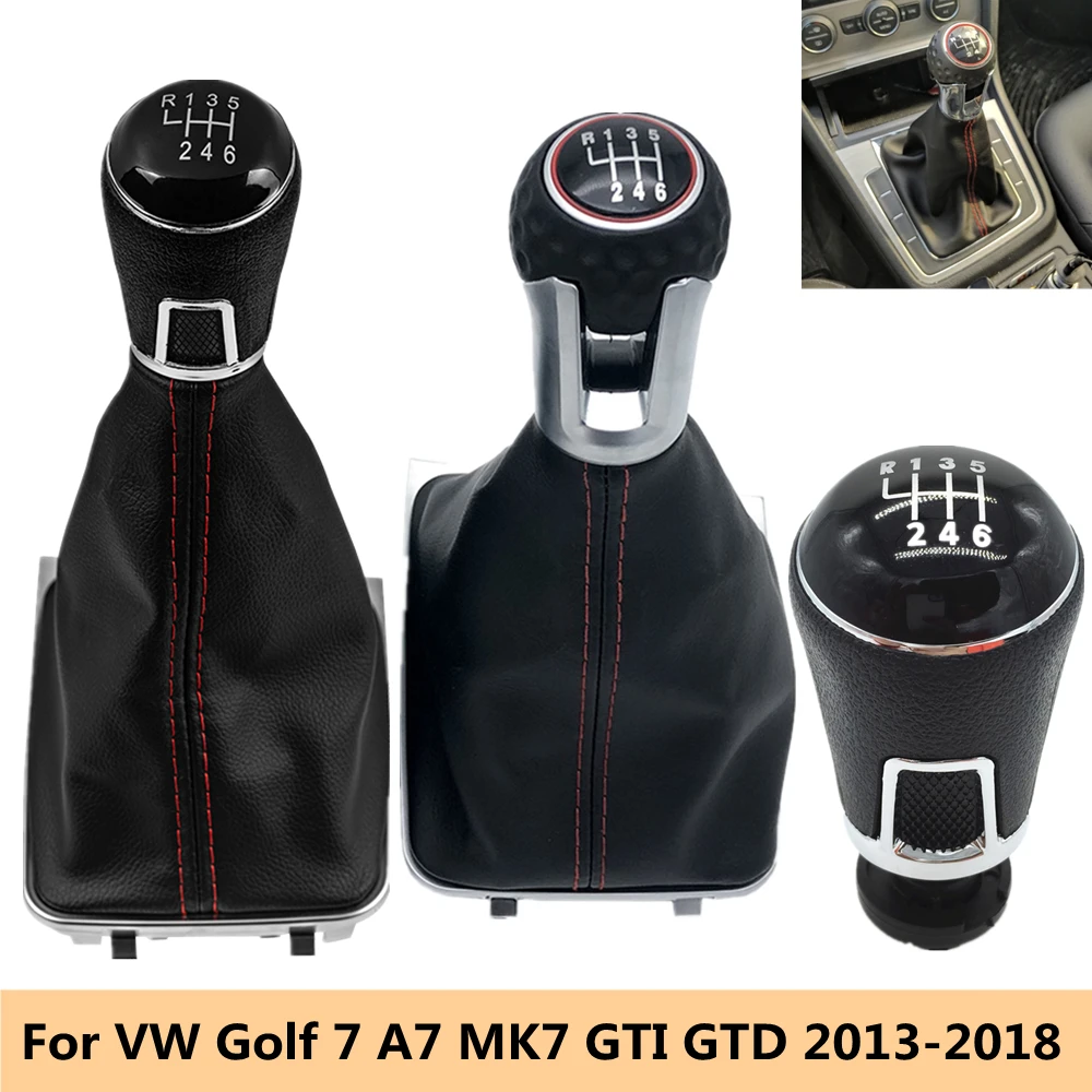 자동차 스타일링 기어 시프트 노브 게이 터 부츠 커버 케이스 칼라 폭스 바겐 골프 7 A7 MK7 GTI GTD 2013 2014 2015 2016 2017 2018