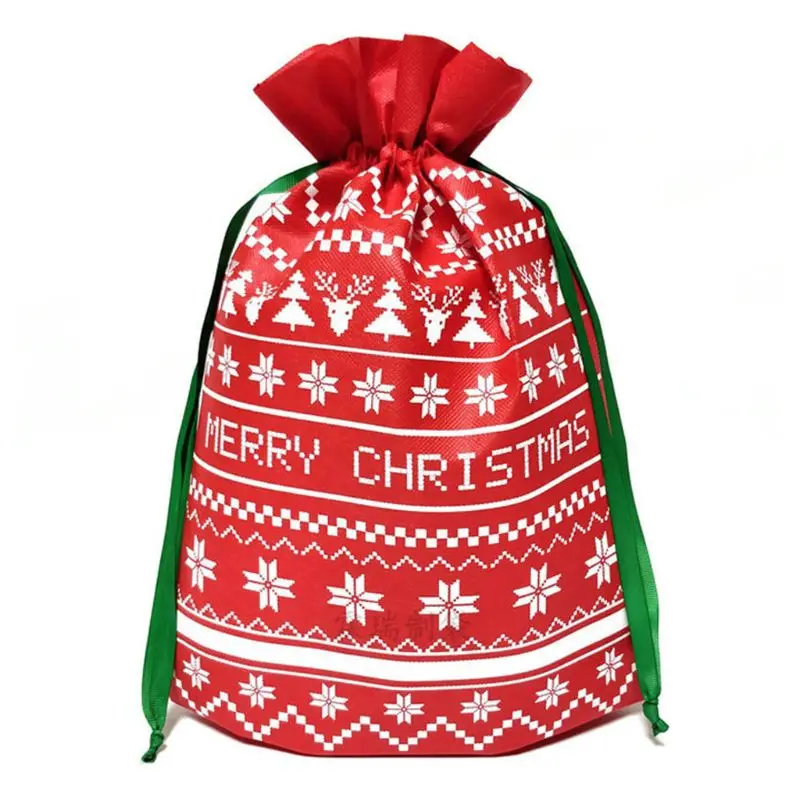 

Christmas Drawstring Gift Bag Organizer Xmas Party Tree Decoration for Adult Kid