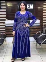 

New Design Sparly Muslim Arabic African Dress Robe Arabe Femme Wedding Party Evening Islamic Clothing Sexy Elegant Luxury Dress