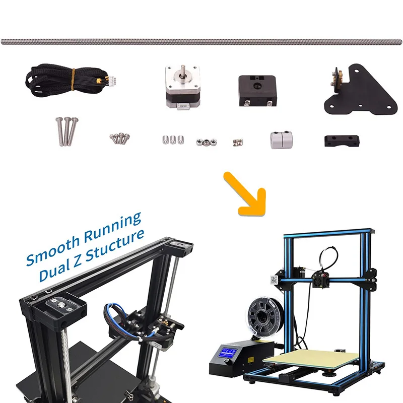 

Dual Z-axis Lead Screw Upgrade Kit Improve Printer Stability Compatible with Creality Ender3/3S/3 Pro 3D Printer