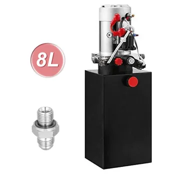 

DC12V 8-L High Flow Double-Acting Hydraulic Pump Power Unit Dump Trailer
