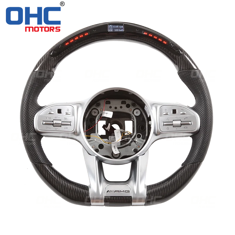

Carbon LED Steering Wheel compatible for Mercedes Benz AMG Steering Wheel LED Performance LED Racing Display