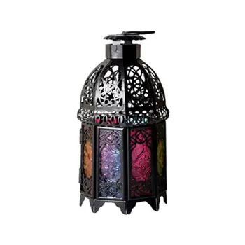 

Vintage Hanging Candle Holder Moroccan Glass Hollow Candlestick Tealight Lantern Wedding Home Decor E65B