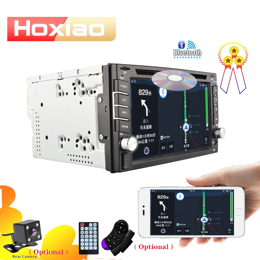 Автомобильное Универсальное автомобильное радио 2 din wifi usb Зеркало Ссылка DVD плеер