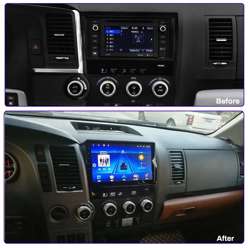 Sale Android 8.1 Car Radio For Toyota Tundra 2007-2013 Sequoia 2008-2018 Car Multimedia 10.1" IPS 1024*600 Bluetooth 2