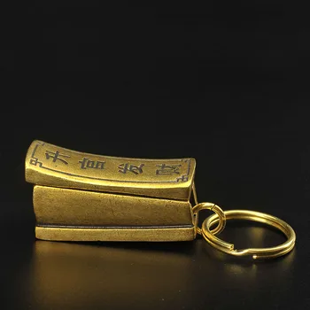 

Pure brass, hand-made key chain, hanging coffin means to get rich