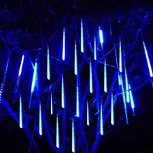 30cm 50cm Waterproof Meteor Shower Rain 8 Tube LED String Lights For Outdoor Holiday Christmas Decoration Tree EU/US Plug