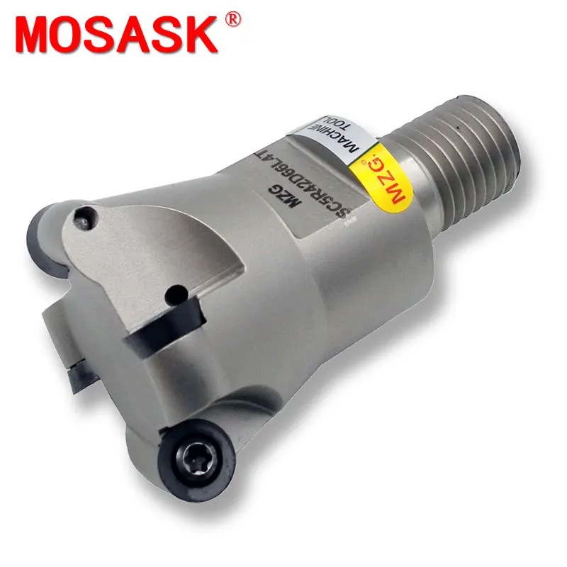 MOSASK EMRM Adapter EMRM5R262M12 Cemented Carbide Blade RP Locking Cutter Head CNC Round Nose Face Milling Cutter