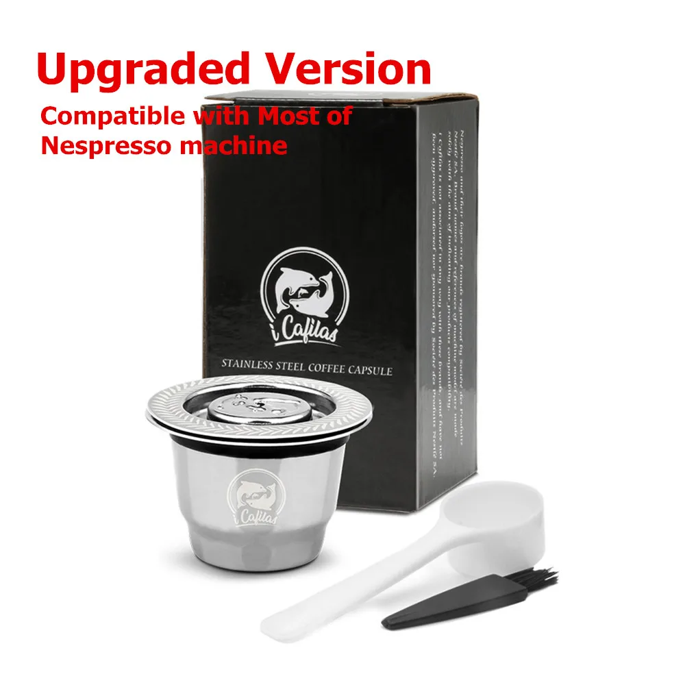 ICafilas Vip Link Nespresso многоразовые кофе капсулы Pod из нержавеющей стали эспрессо кофе фильтры и вскрытия - Цвет: Upgraded