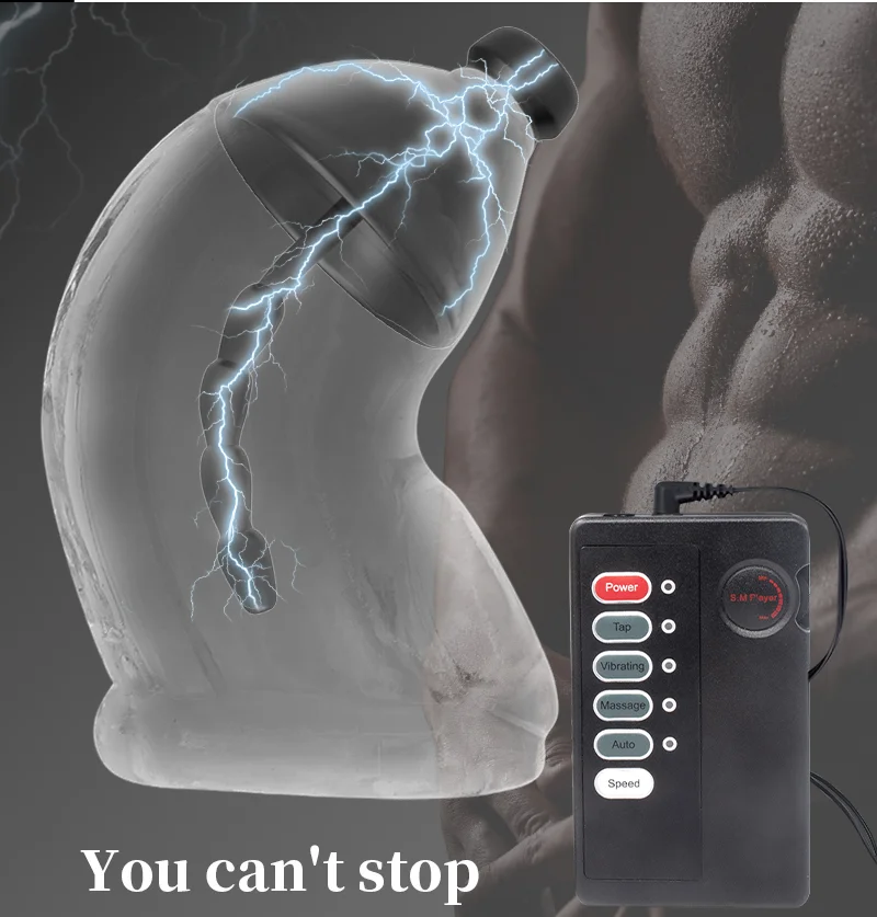 Electro Shock Penis Ring Urethral Plug Kits Electric Shock Cock Ring Chastity Cage Penis Plug Stimulator Male Masturbator Toys