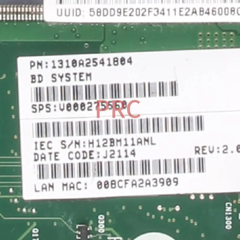 V000275560 para Toshiba Satellite Laptop Motherboard 6050a2541801-mb-a02 1310a2541804 Slj8e Ddr3 Notebook Mainboard C850 C855 - Imagem 3