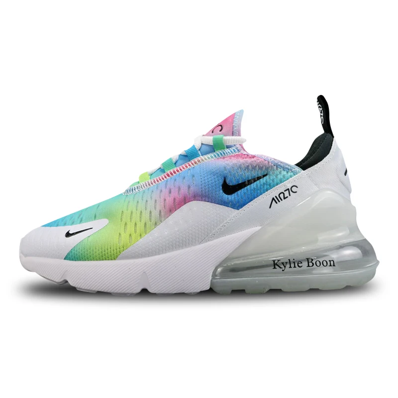 Оригинальные женские кроссовки для бега Nike AIR MAX 270, черные Нескользящие износостойкие легкие спортивные кроссовки AH6789, лидер продаж