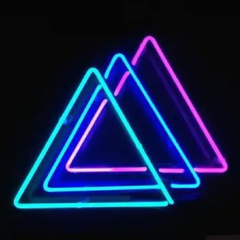 

Custom Triangles Glass Neon Light Sign Beer Bar