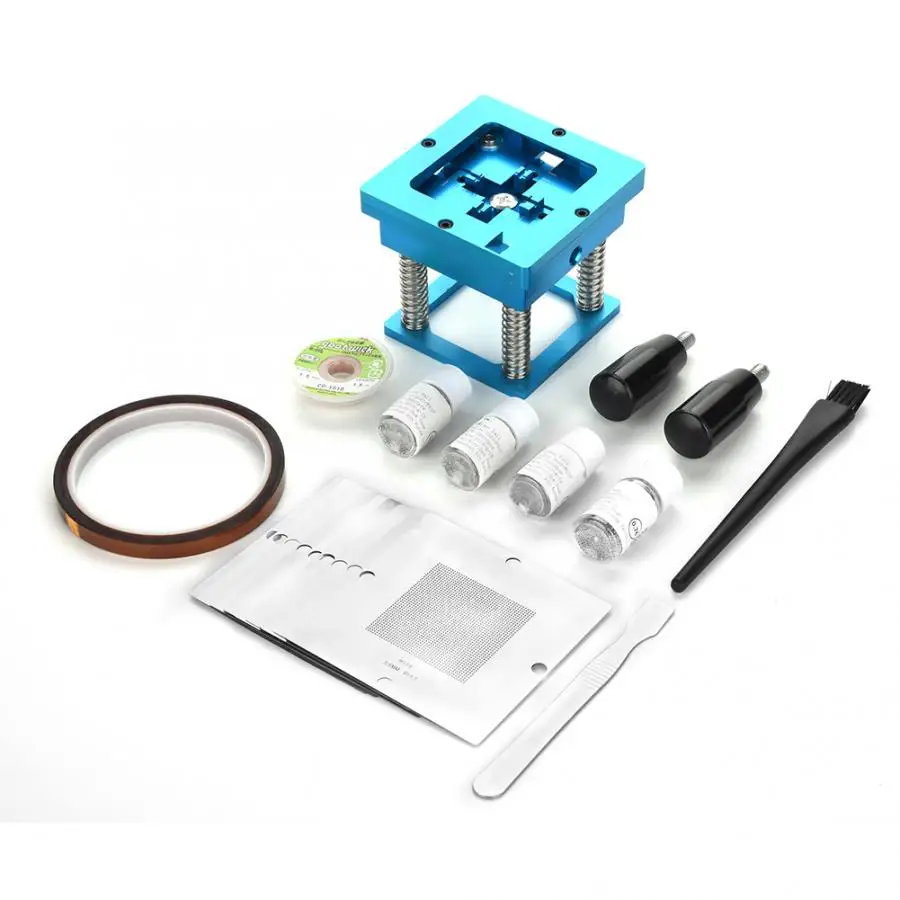 BGA Reballing Station Solder Rework Kit Soldering Station+Stencils+Balls 0.76mm 0.6mm 0.5mm 0.45mm | Инструменты