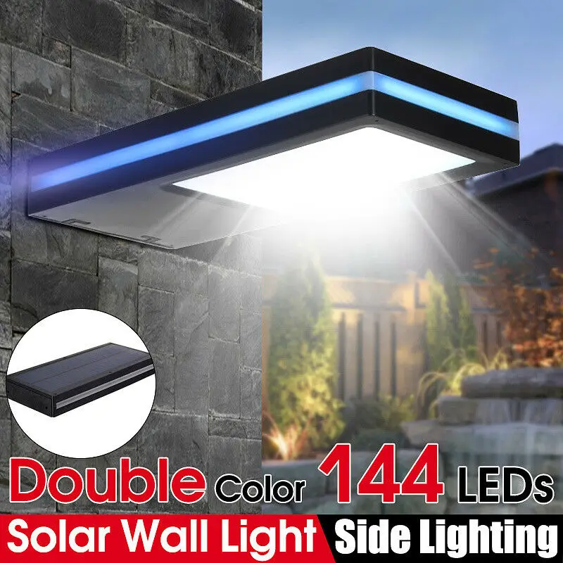 Solar PIR Motion Sensor Garden Security Lamp Outdoor Wall Light Waterproo Lights