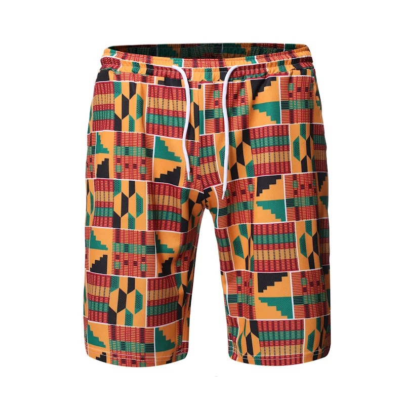 Мужские пляжные шорты с традиционным 3D принтом в африканском стиле, летние новые быстросохнущие пляжные шорты, мужские шорты в стиле хип-хоп, пляжная одежда