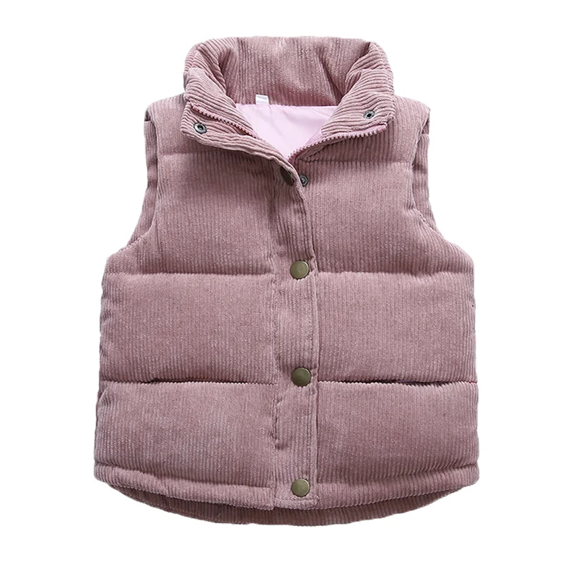 Autumn Boys Girls Corduroy Vest Winter Warm Thicken Waistcoat Outerwear Children Jackets Teens Kids Cotton Clothing Children Vest