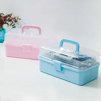 

Emergency Medicine Storage Multi Layer Camping Pill Holder First Aid Box Portable Home Organizer Cabinet Makeup Family MJ7