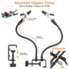 NEWACALOX 360° Rotatable PCB Motherboard Fixture Hair Dryer Holder Third Soldering Helping Hands Heat Gun Bracket Welding Tool 4