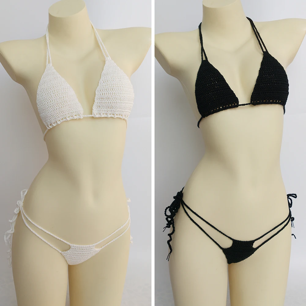 Tanie Kup 3 Get 50% Off damskie Bikini Micro bawełniane stringi strój kąpielowy sklep